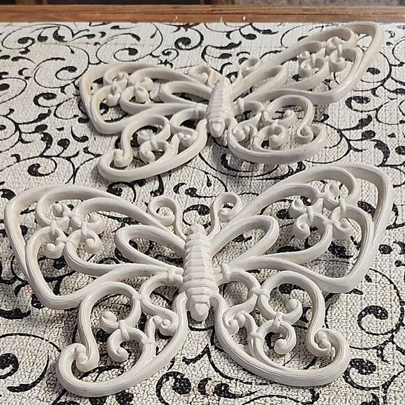Elegant Cream Butterfly Wall Decor - Picture 1 of 1